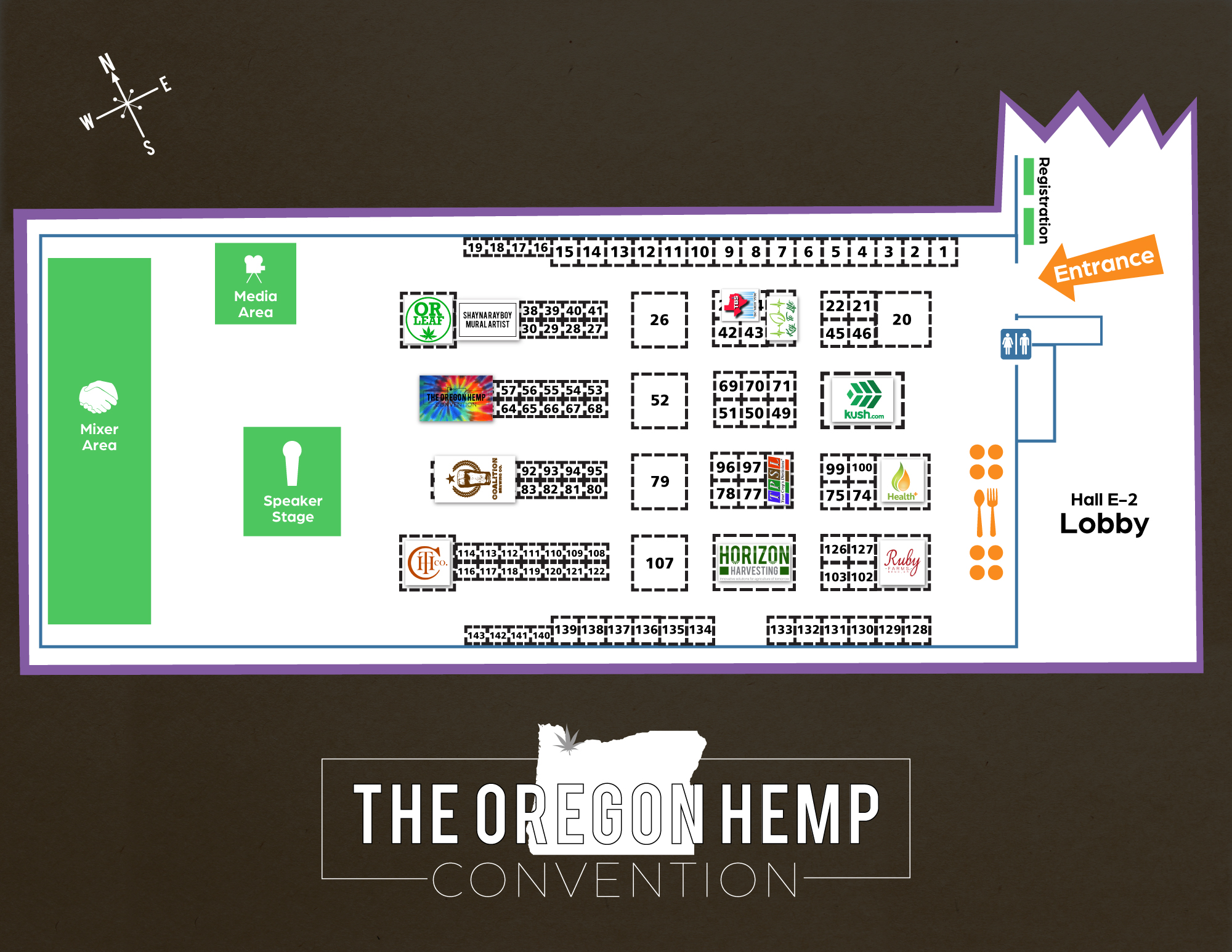 Oregon Hemp Convention Vendor Map